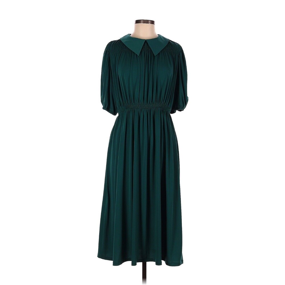 ZARA Dark Turquoise Elasticized Dress - S